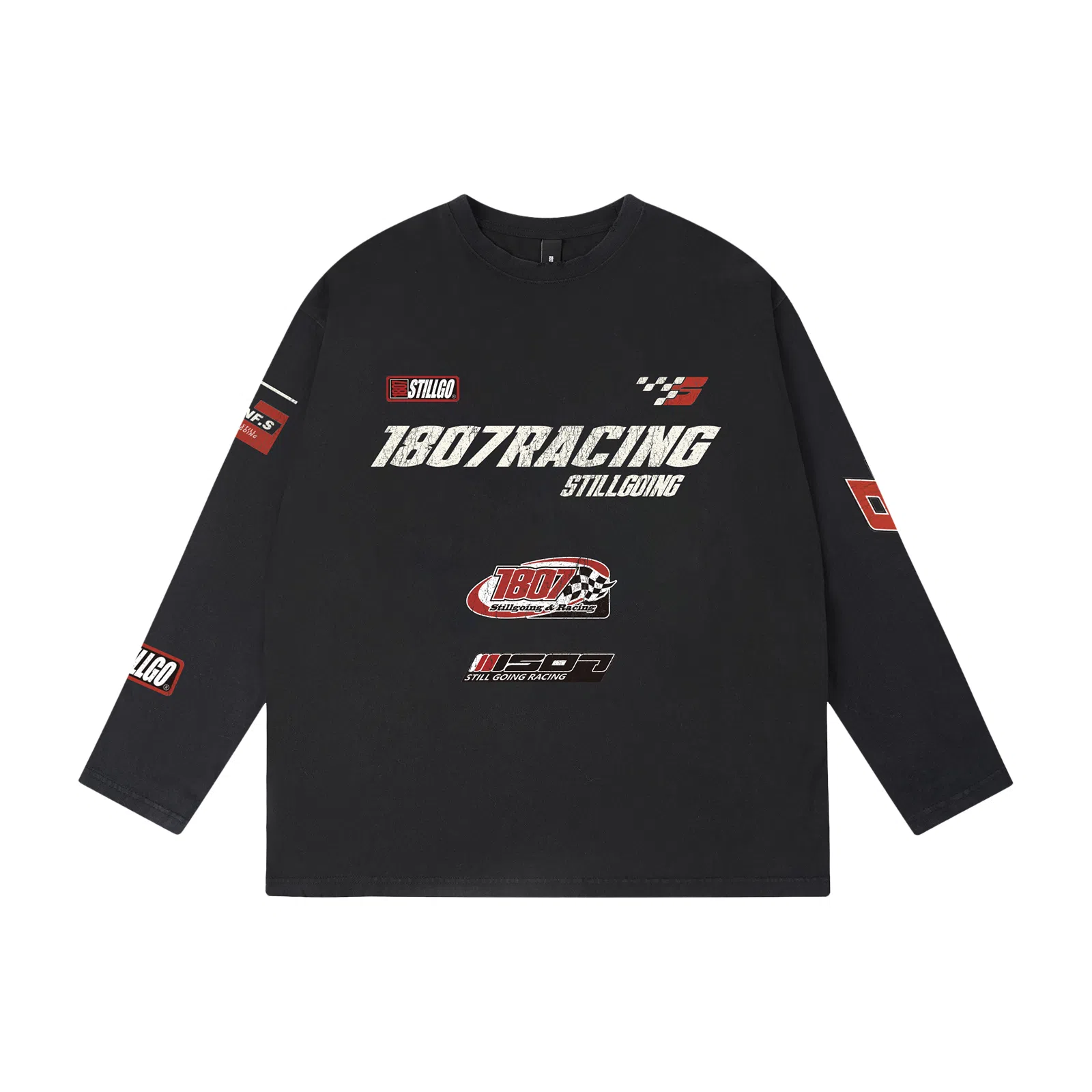 1807 Racing Patchwork Long Sleeve Tee