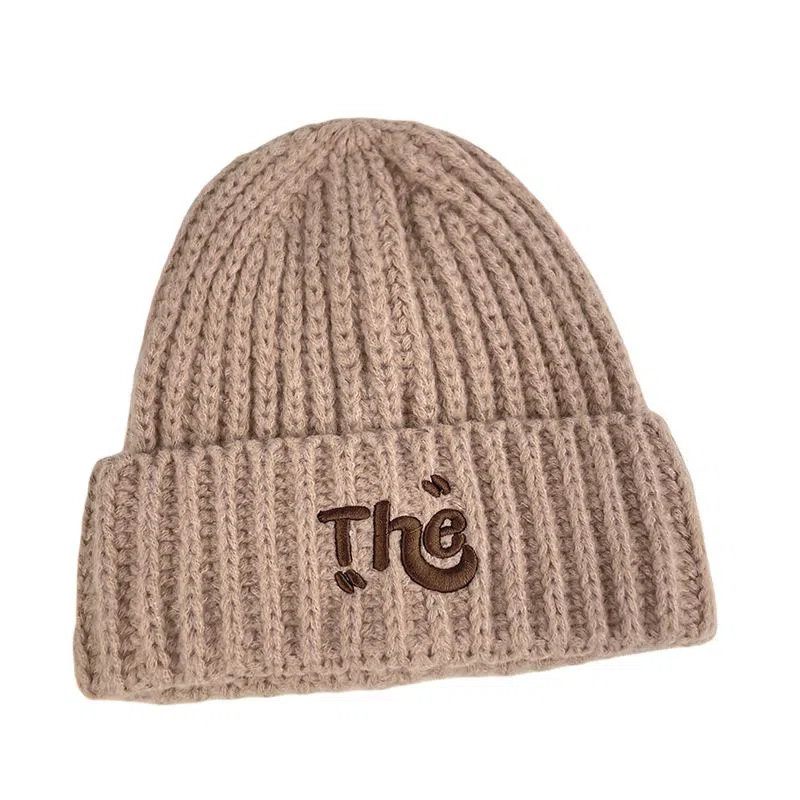 艾佳微 毛线保暖护耳套头加厚防寒韩版百搭字母针织 涤纶 绒线帽 男女同款情侣款