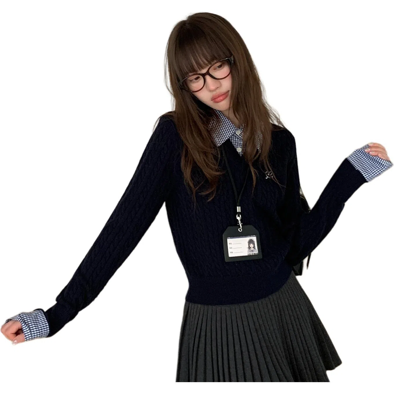 东鲸岁时记 开学季慵懒风可爱舒适保暖复古温柔柔软优雅休闲甜妹日常通勤穿搭开衫外套毕业季针织衫 女款 礼盒装