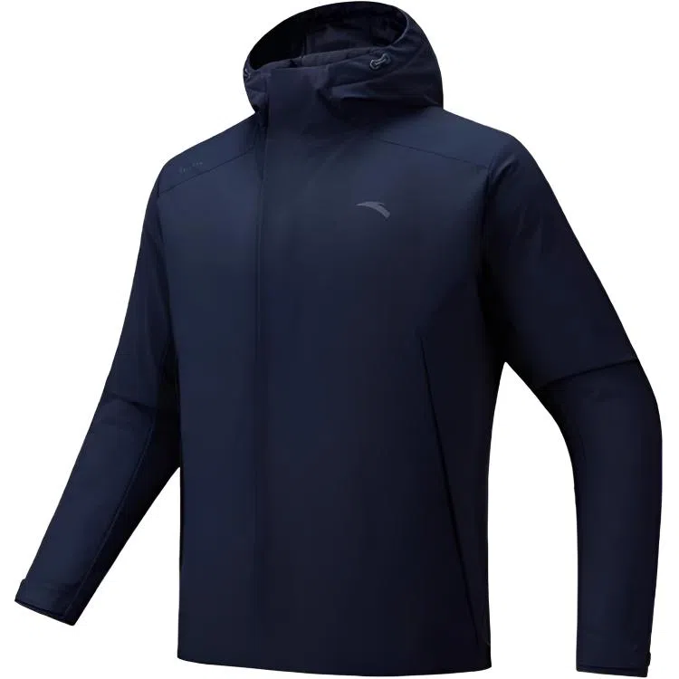 超级安踏 连帽拉链纯色休闲羽绒服 男款