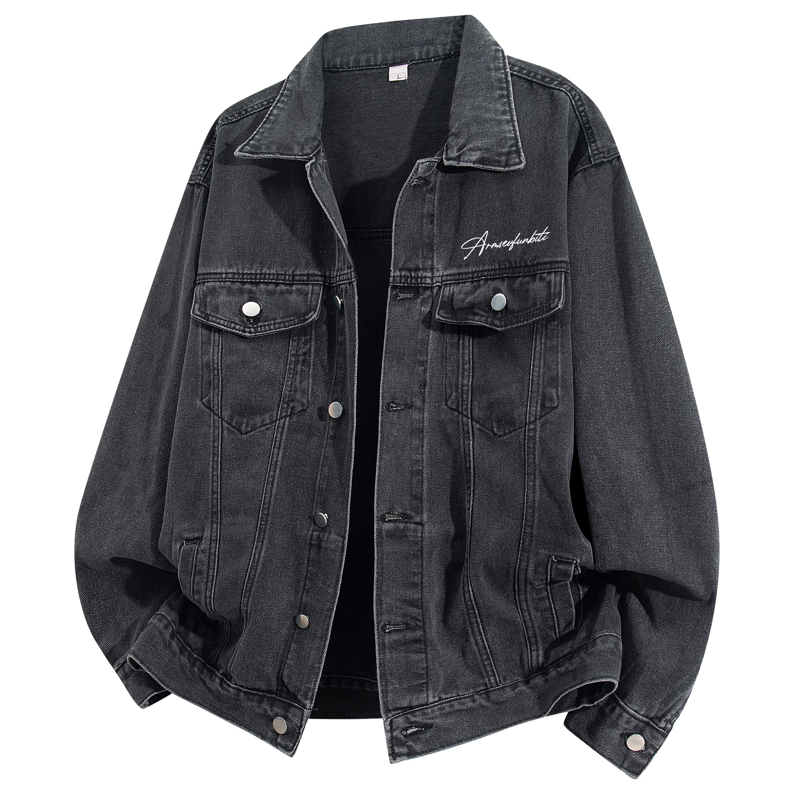 7 SEVFUN Vintage Graffiti Denim Jacket