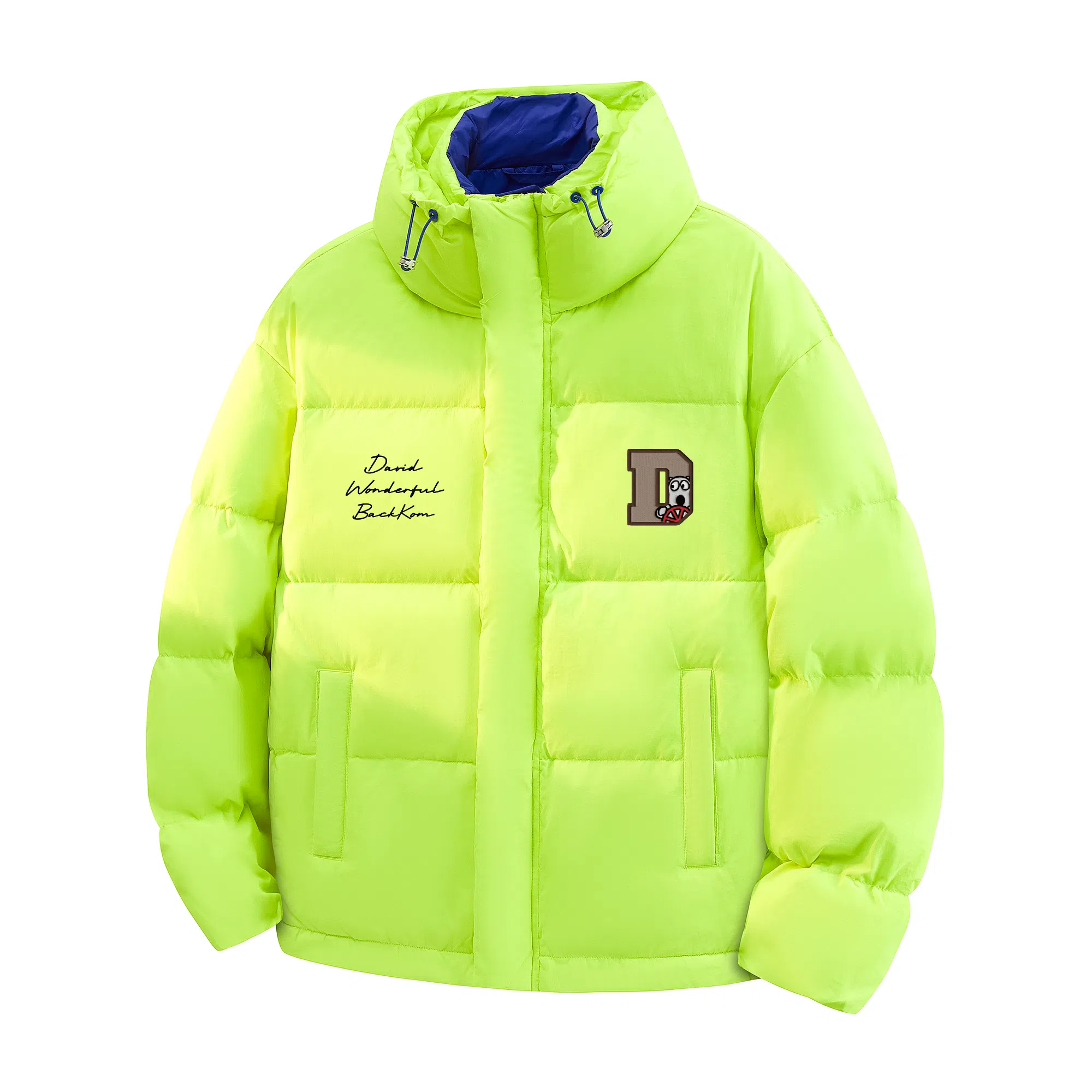 大卫贝肯 美式简约基础款纯色防寒鸭绒户外防风保暖立领宽松休闲舒适百搭羽绒服 男女同款