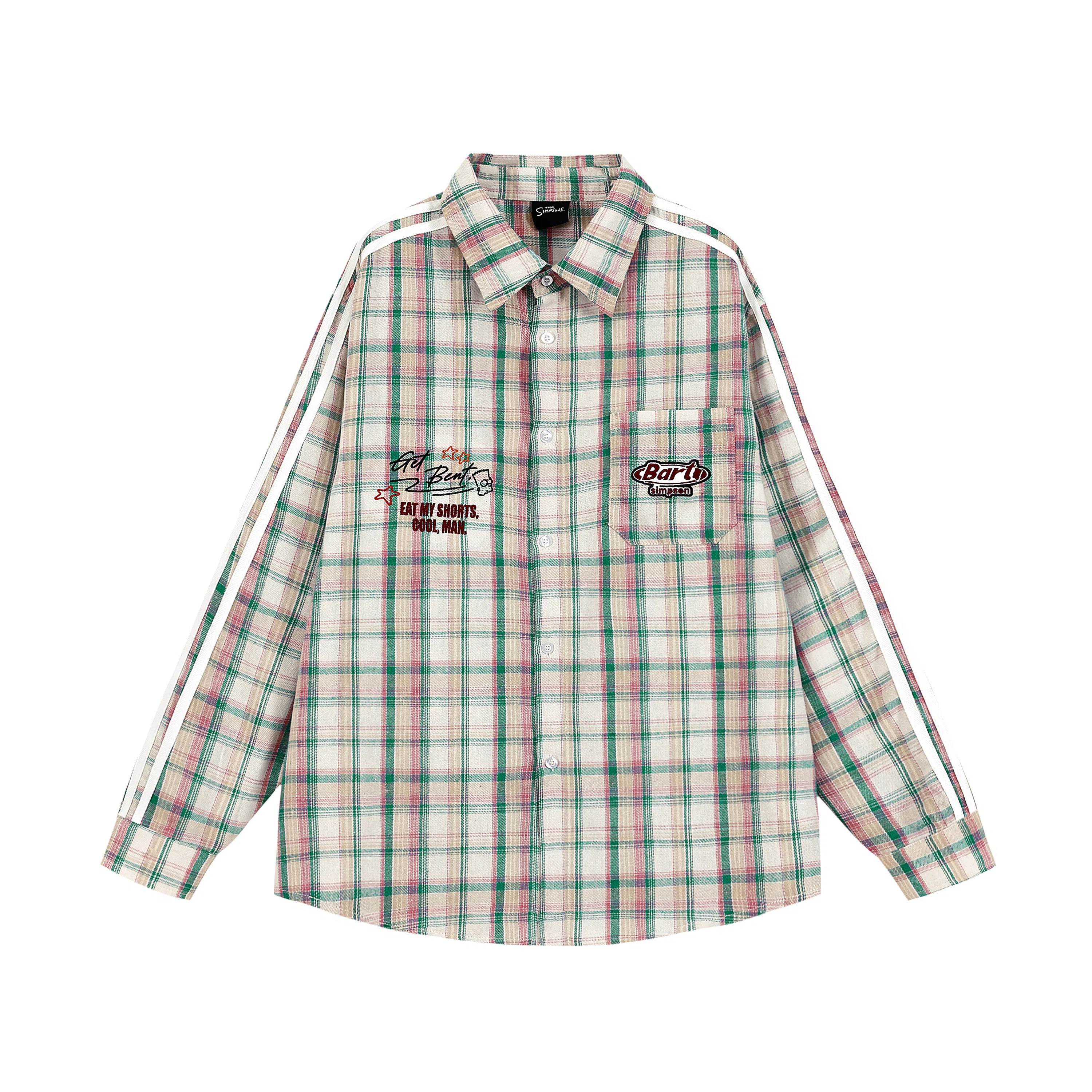 The Simpsons Retro Stripe Embroidered Shirt