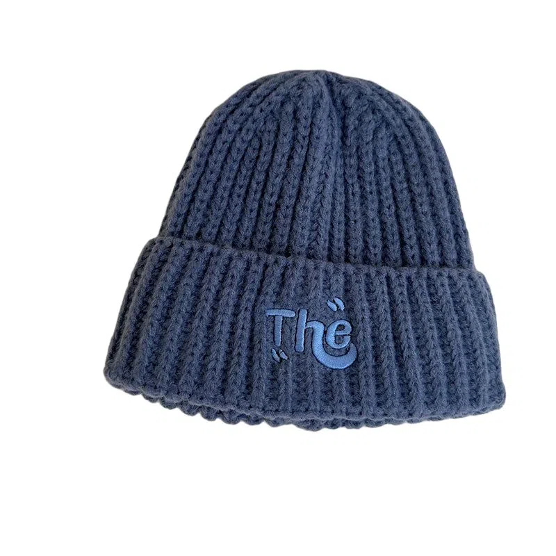 艾佳微 毛线保暖护耳套头加厚防寒韩版百搭字母针织 涤纶 绒线帽 男女同款情侣款