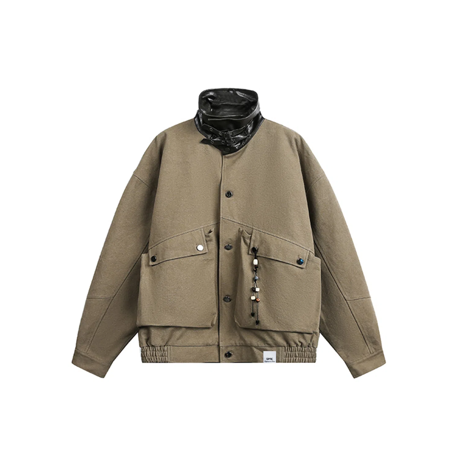 【dme】 潮牌美式复古宽松水洗帆布巴恩风设计感立领长袖工装夹克外套 男女同款