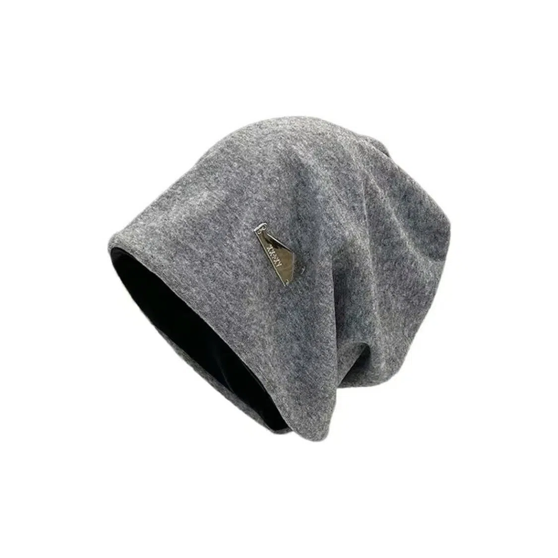 恩僾德 慵懒风大头围堆堆帽女秋冬季小众高颜值显脸小时尚护耳月子帽冷帽加大加宽包头帽 涤纶 帽子 男女同款情侣款