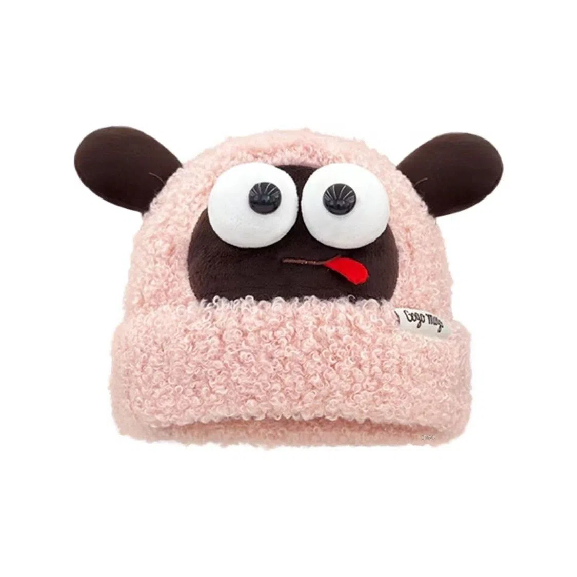 恩僾德 可爱卡通毛绒针织帽女冬季加绒加厚保暖防寒护耳小众高颜值学生搞怪毛线冷帽 聚酯纤维 绒线帽 男女同款情侣款