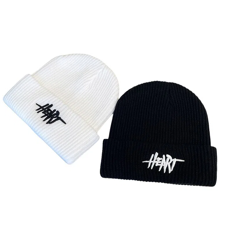 艾佳微 复古休闲时尚百搭毛线秋冬通勤保暖针织帽护耳套头帽户外防风防寒帽潮 腈纶 绒线帽 男女同款情侣款