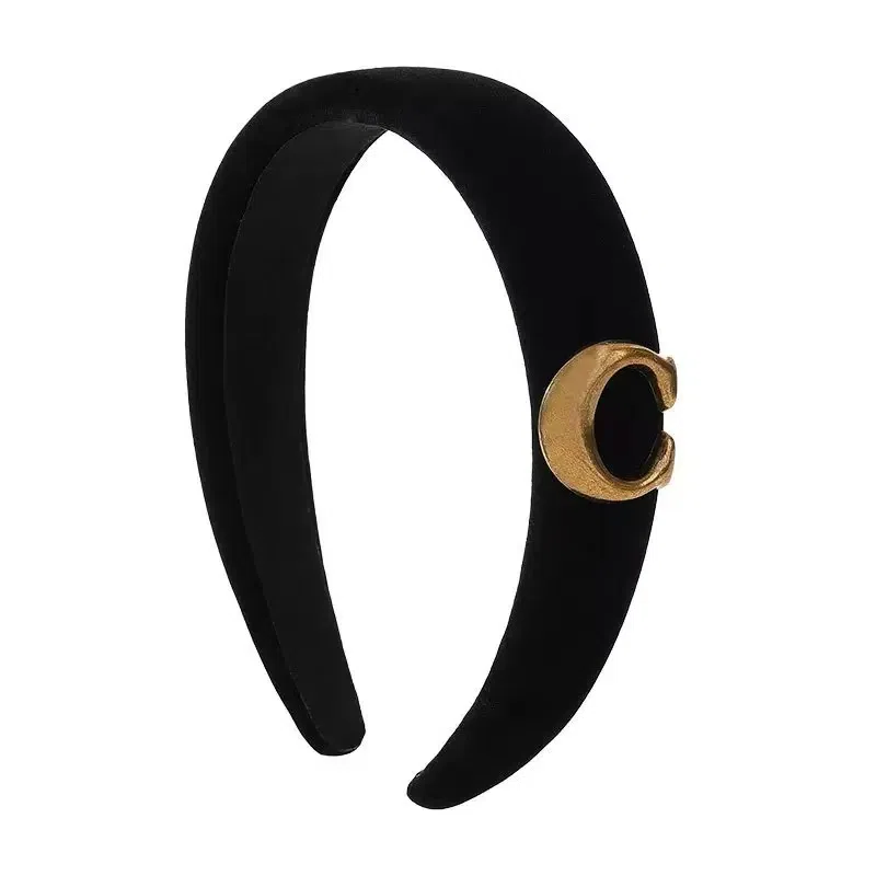 希铃 高级感黑色宽边气质 丝绒 发箍 女款