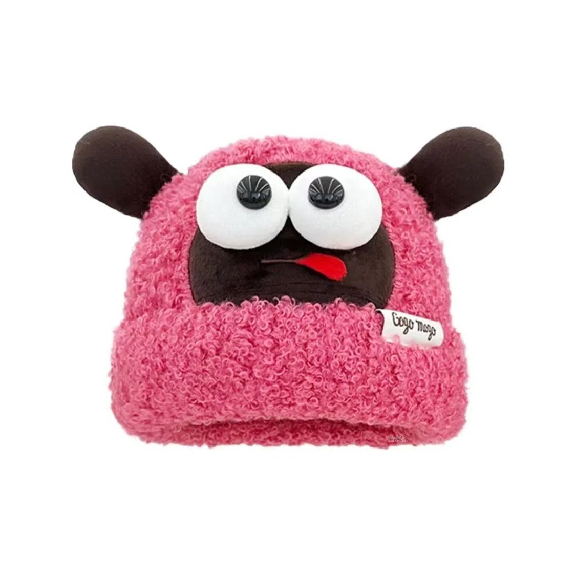 恩僾德 可爱卡通毛绒针织帽女冬季加绒加厚保暖防寒护耳小众高颜值学生搞怪毛线冷帽 聚酯纤维 绒线帽 男女同款情侣款