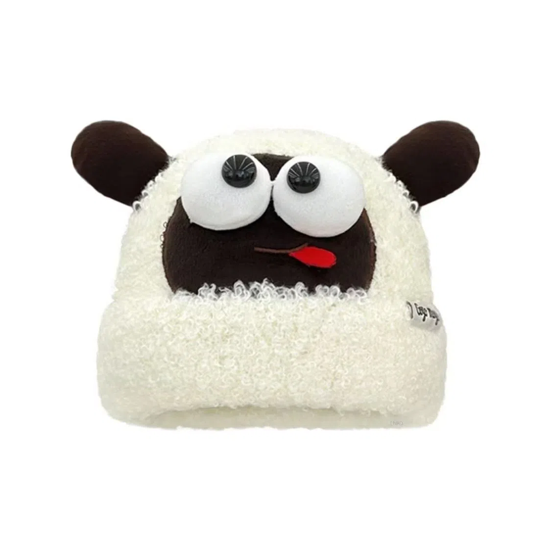 恩僾德 可爱卡通毛绒针织帽女冬季加绒加厚保暖防寒护耳小众高颜值学生搞怪毛线冷帽 聚酯纤维 绒线帽 男女同款情侣款