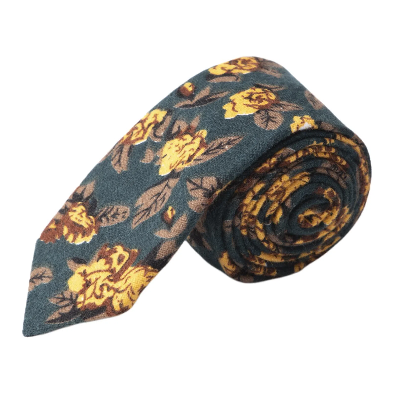 红豆 经典设计复古风花奔图案高品质独特百搭款式商务休闲 涤纶 领带 男款