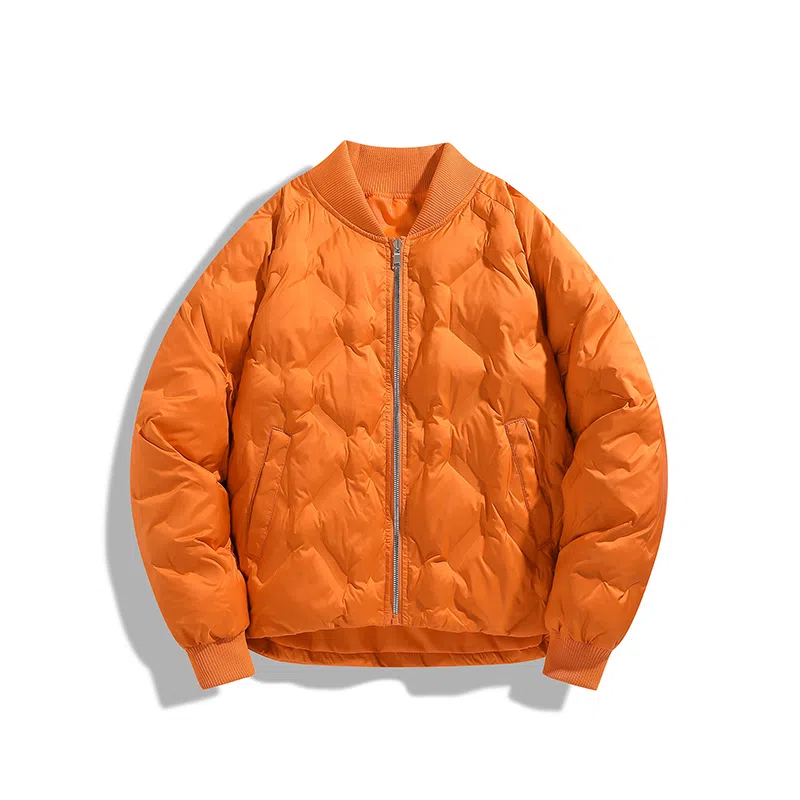 双星八特 日系学院风纯色菱形格外套宽松休闲百搭情侣棉服 男女同款