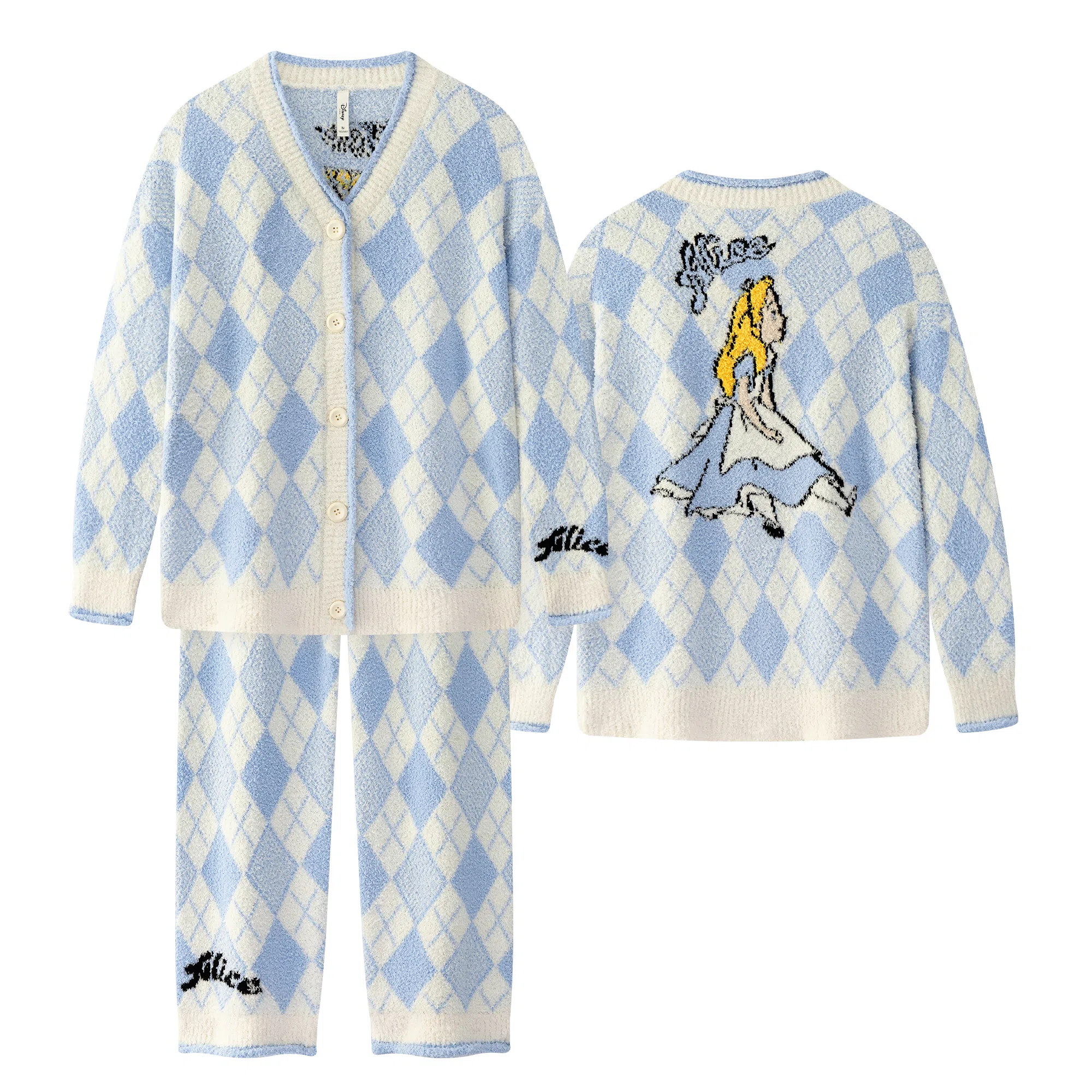 Gongdie x Disney Alice Cozy Cardigan Set