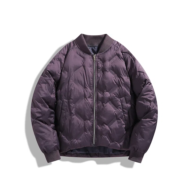 双星八特 日系学院风纯色菱形格外套宽松休闲百搭情侣棉服 男女同款