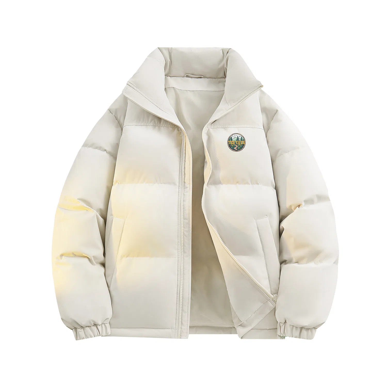 鸭鸭 美式纯色简约宽松休闲防风防寒保暖加厚鸭绒立领双面穿羽绒服 男女同款