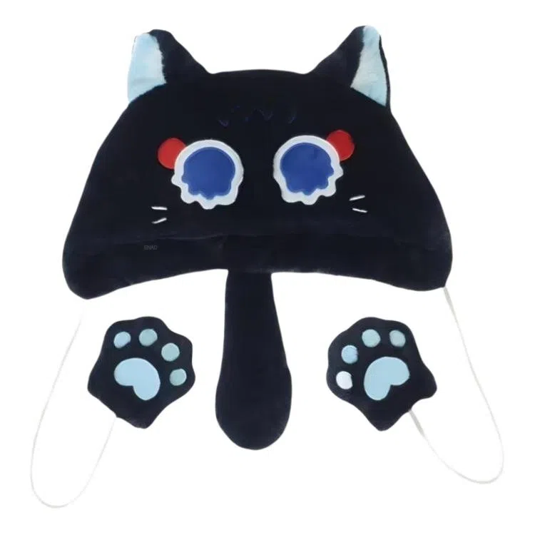 恩僾德 可爱猫耳朵毛绒绒加绒加厚保暖骑车 聚酯纤维 帽子 男女同款情侣款