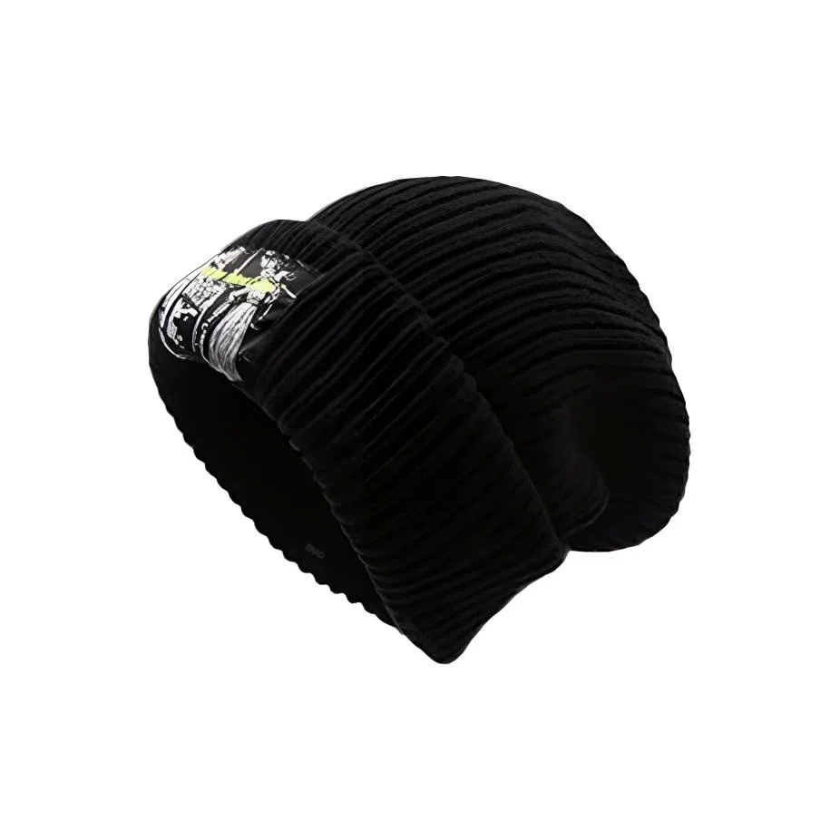 恩僾德 大头围显脸小黑色毛线冷帽女秋冬时尚小众百搭高颜值针织帽加厚保暖帽子 腈纶 绒线帽 男女同款情侣款