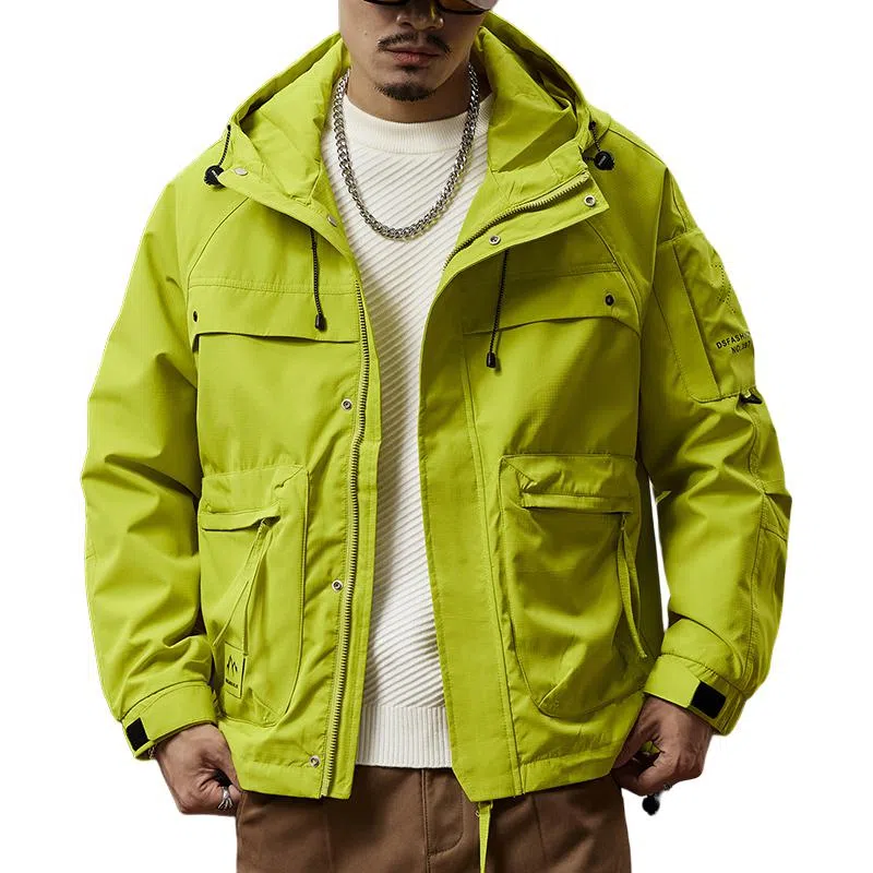 协协乐 山西户外软壳工装三防面料秋冬季加厚保暖机能风外套拼接氛围感登山服拉链开衫小众设计款夹克 男款