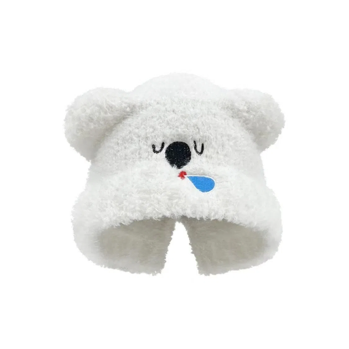 恩僾德 可爱鼻涕小熊保暖护耳针织帽显脸小 涤纶 绒线帽 男女同款情侣款