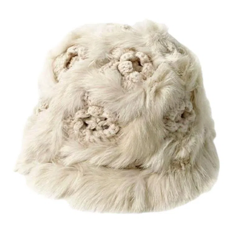 恩僾德 可爱毛茸茸皮草加厚毛绒保暖 腈纶 绒线帽 男女同款情侣款
