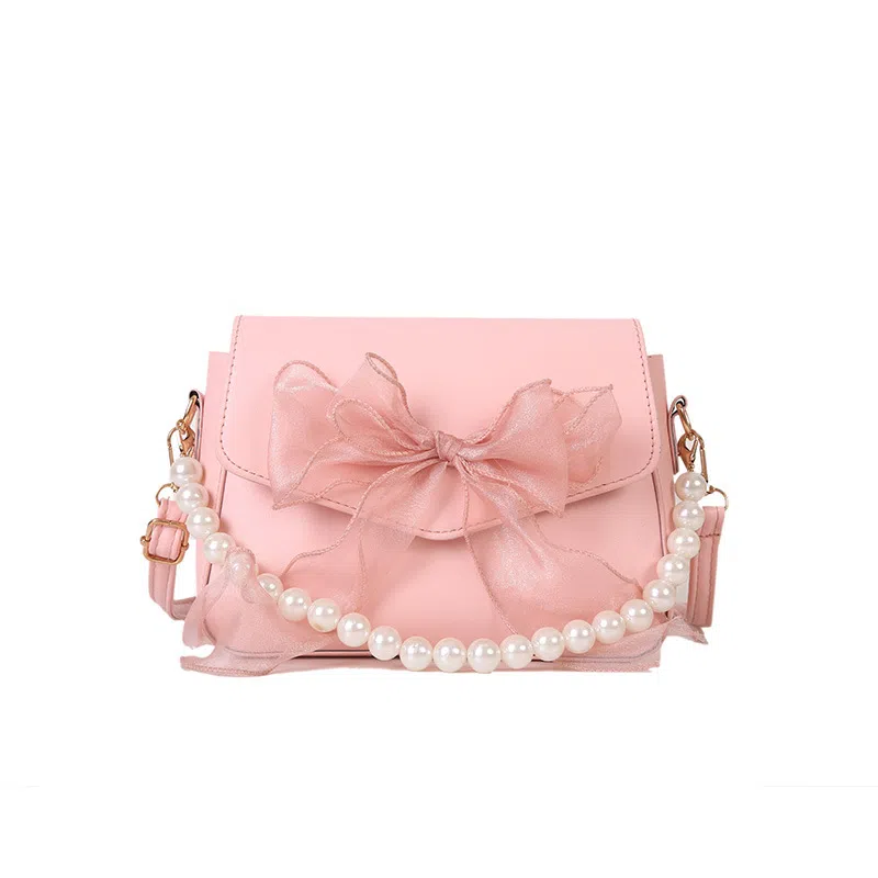 wiersaam Bow Pearl Chain Bag