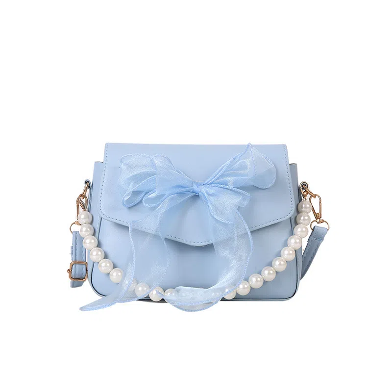 wiersaam Bow Pearl Chain Bag