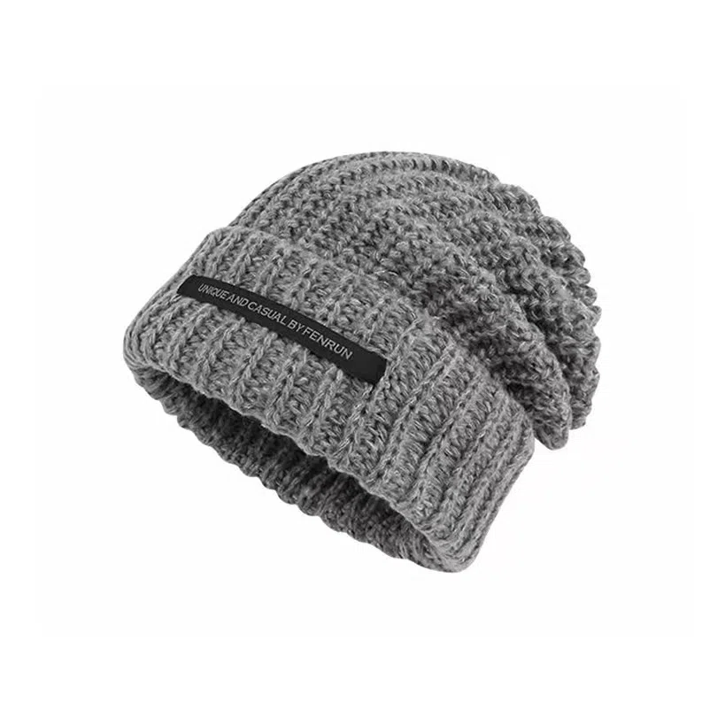 恩僾德 大头围保暖堆堆帽防寒宽松出行加厚显脸小户外冷帽 腈纶 绒线帽 男女同款情侣款