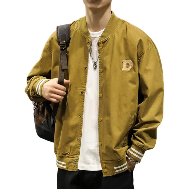 路杰邦 美式棒球服男秋季宽松工装外套男潮牌痞帅休闲夹克 男女同款