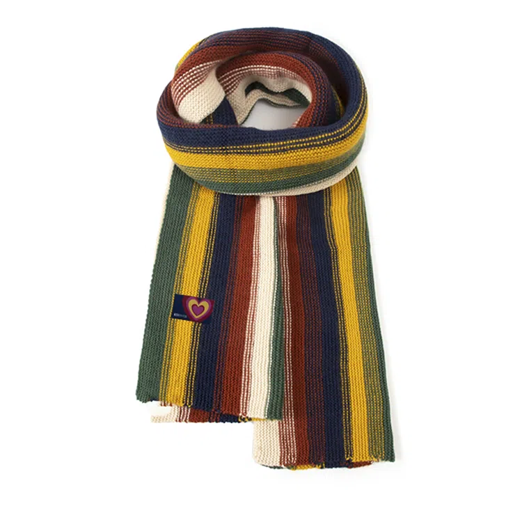 红豆 活力百搭时尚温暖韩式潮流礼盒装 定制卡片代写 涤纶 绒线围巾 男女同款情侣款