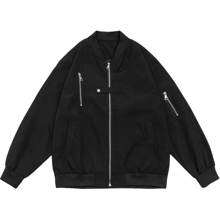 路杰邦 美式复古棒球服外套男士春秋季潮牌宽松休闲男装秋装夹克 男女同款