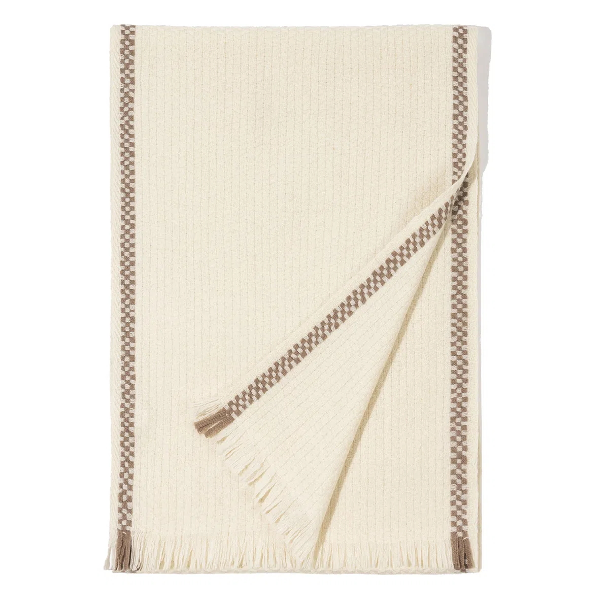 一米画纱 温暖柔软优雅舒适日式暖糯厚实色织格细腻亲肤保暖披肩青春洋气时尚 绵羊毛 绒线围巾 女款