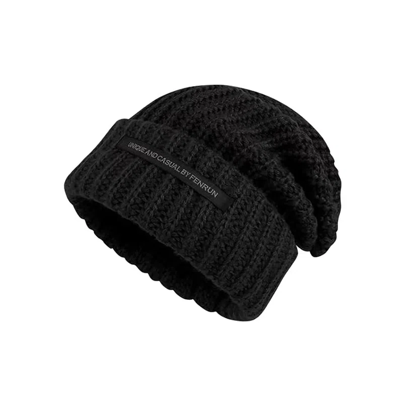 恩僾德 大头围保暖堆堆帽防寒宽松出行加厚显脸小户外冷帽 腈纶 绒线帽 男女同款情侣款
