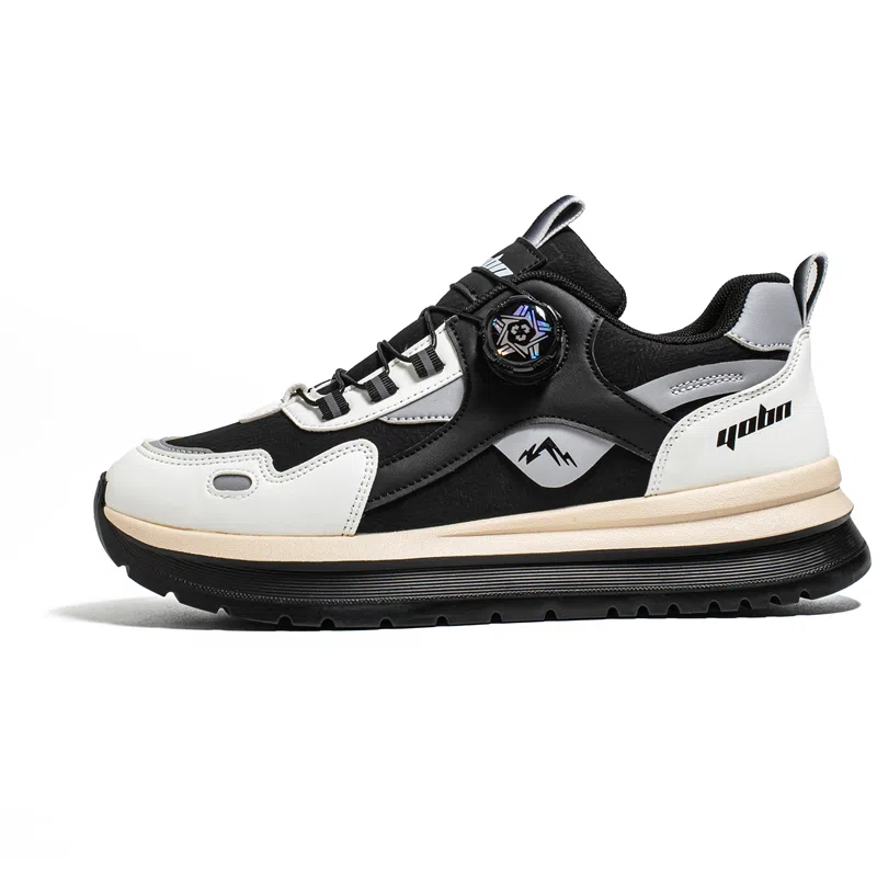 复古港风旋钮设计厚底增高时尚百搭户外运动日常通勤阿甘鞋 老爹鞋 男款