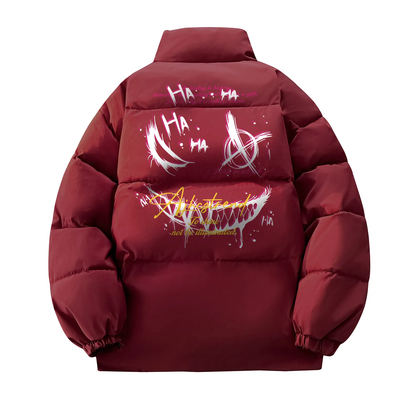 JHCZC Graffiti Demon Logo Puffer Jacket