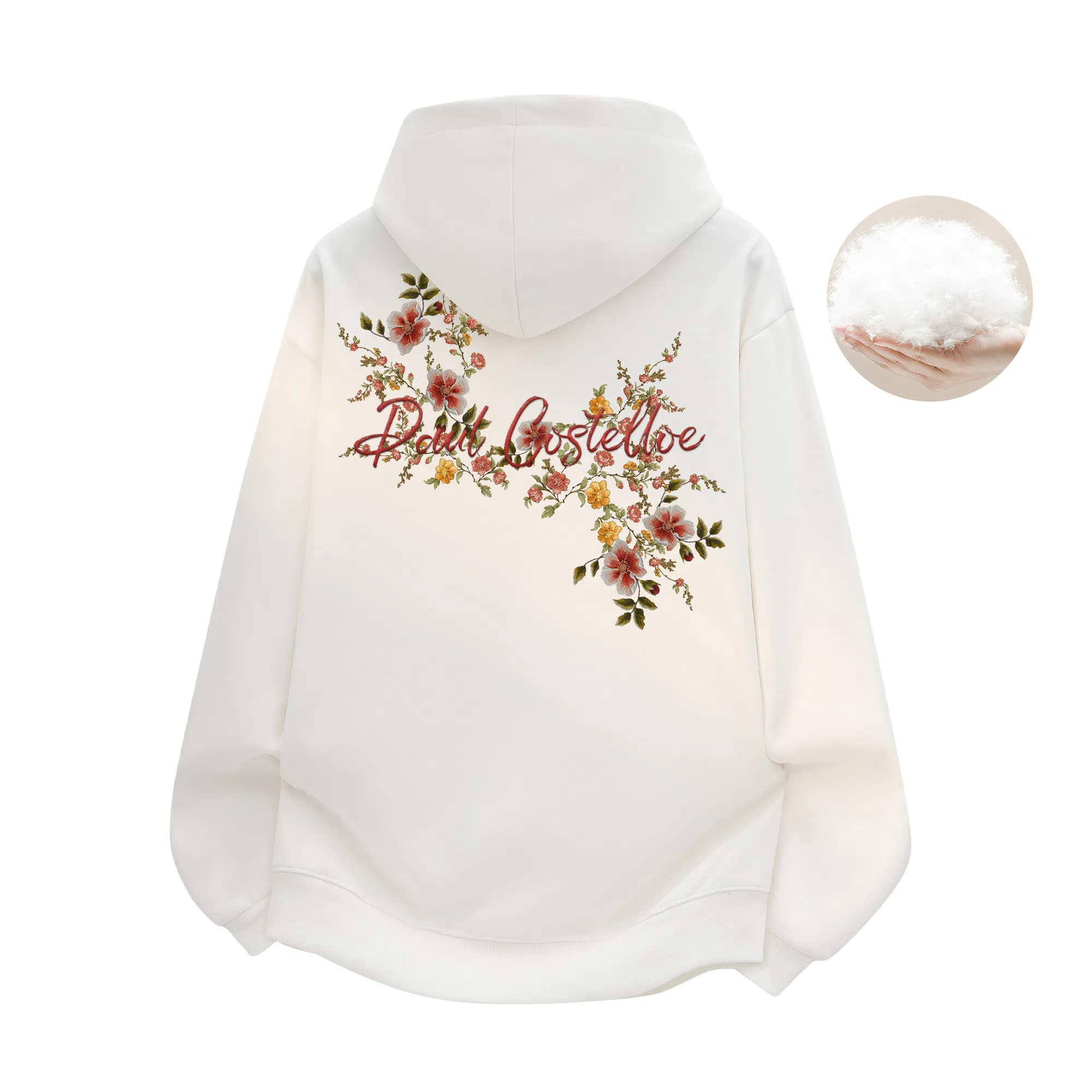 PAUL COSTELLOE Down Hoodie Sweatshirt