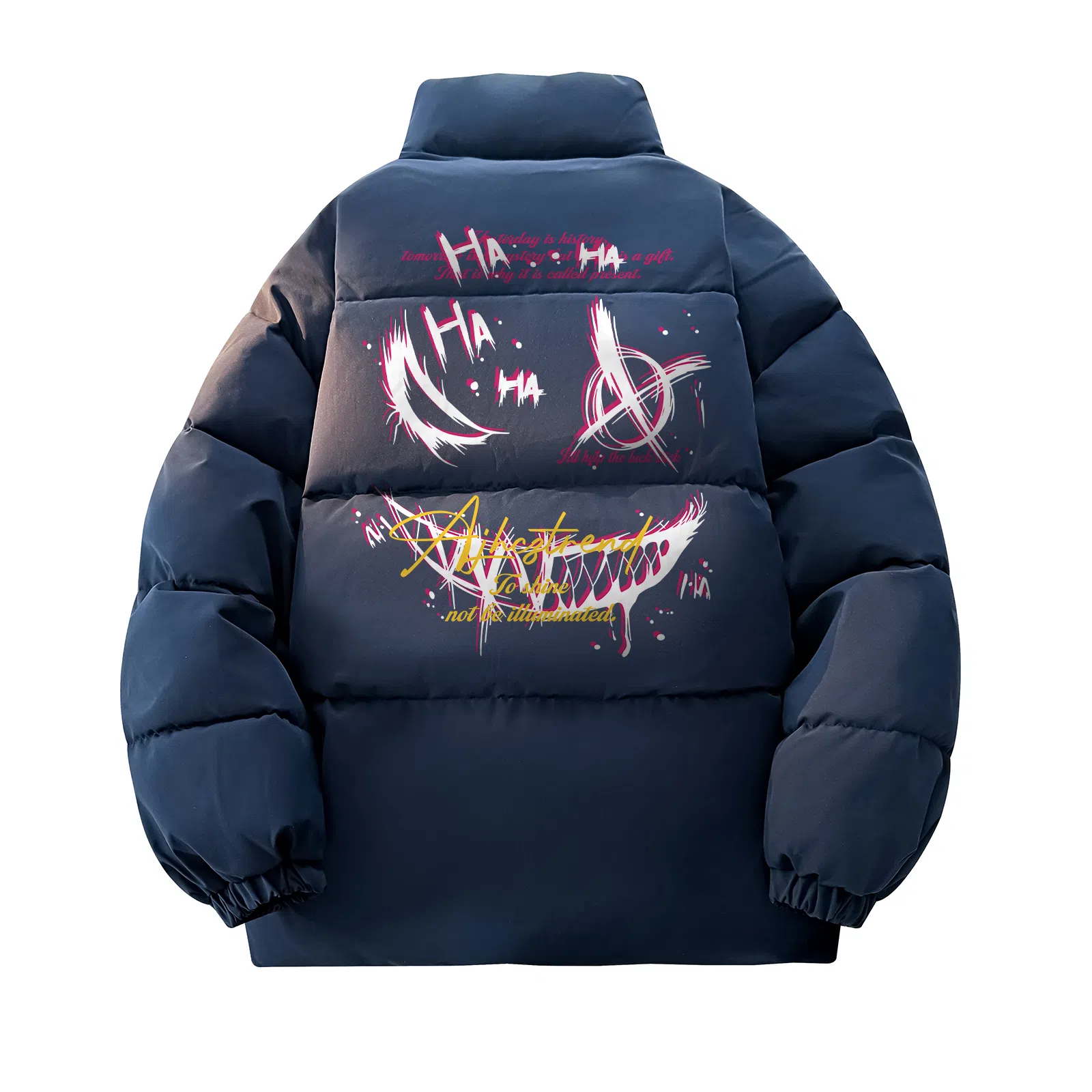 JHCZC Graffiti Demon Logo Puffer Jacket