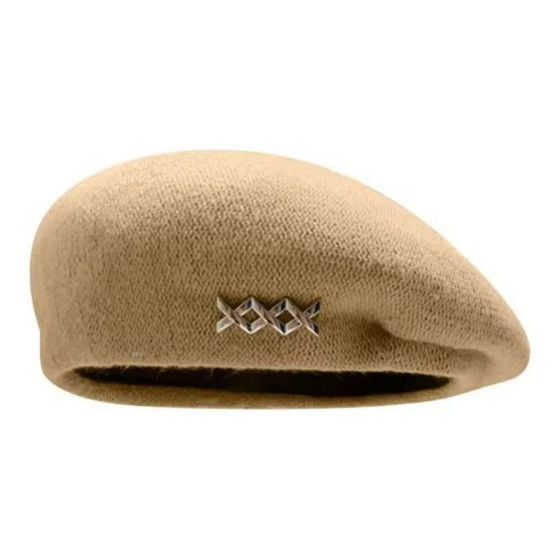 恩僾德 韩系高颜值小众百搭毛保暖显脸小帽子大头围蓓蕾 涤棉 贝雷帽 男女同款情侣款