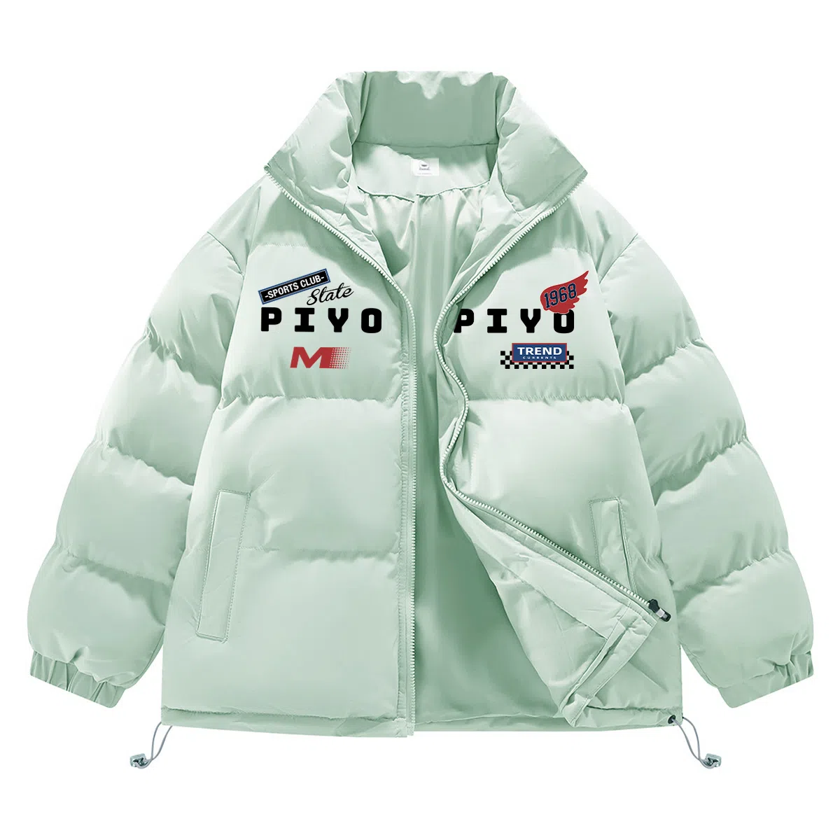 PIYOPIYO Racing Logo Puffer Jacket