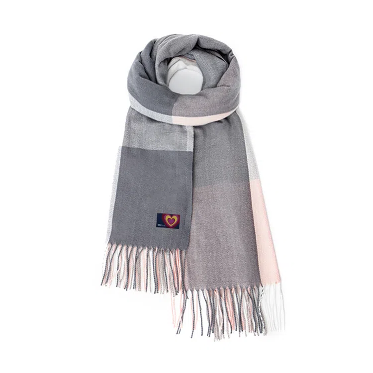 红豆 高品质百搭柔软时尚简约礼盒装 定制卡片代写 涤纶 绒线围巾 男女同款情侣款