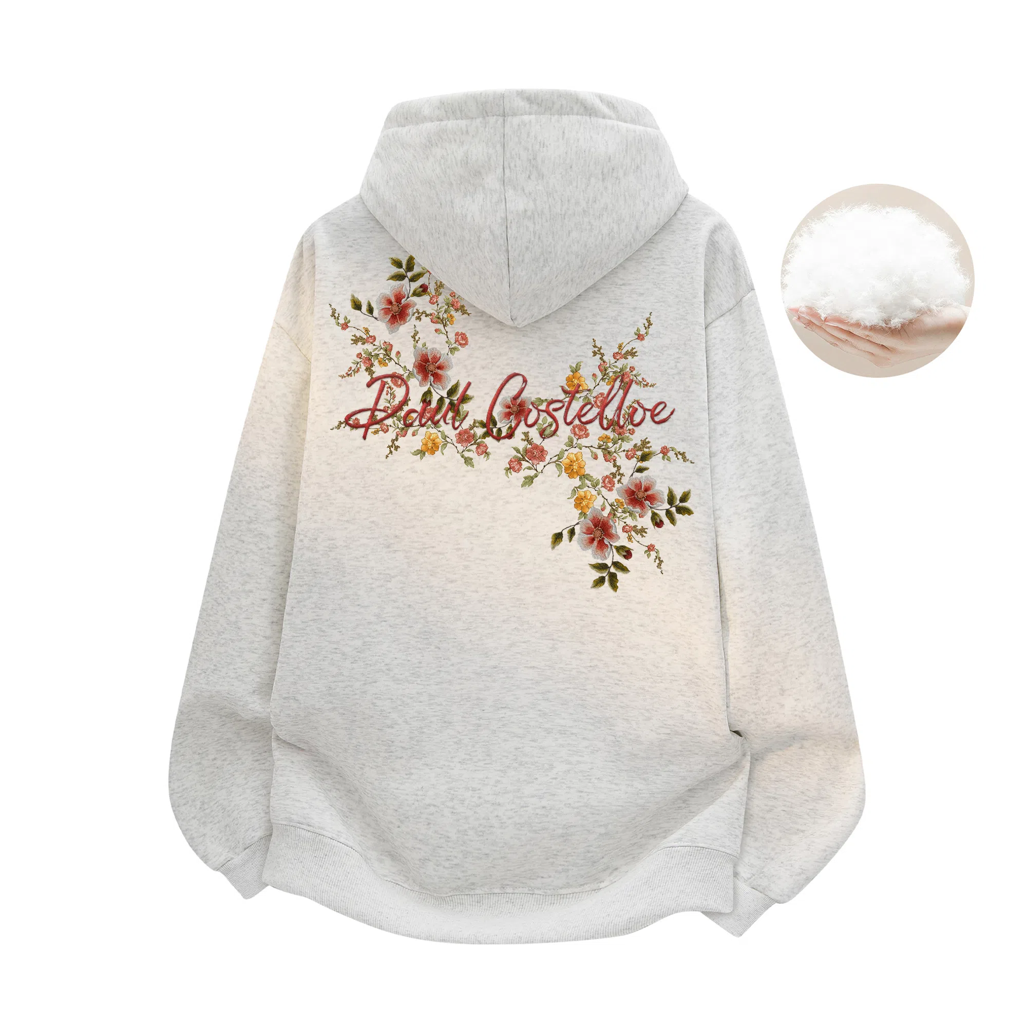 PAUL COSTELLOE Down Hoodie Sweatshirt