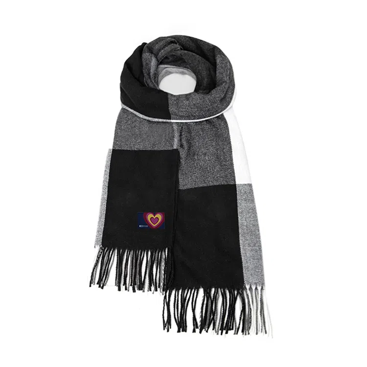 红豆 高品质百搭柔软时尚简约礼盒装 定制卡片代写 涤纶 绒线围巾 男女同款情侣款