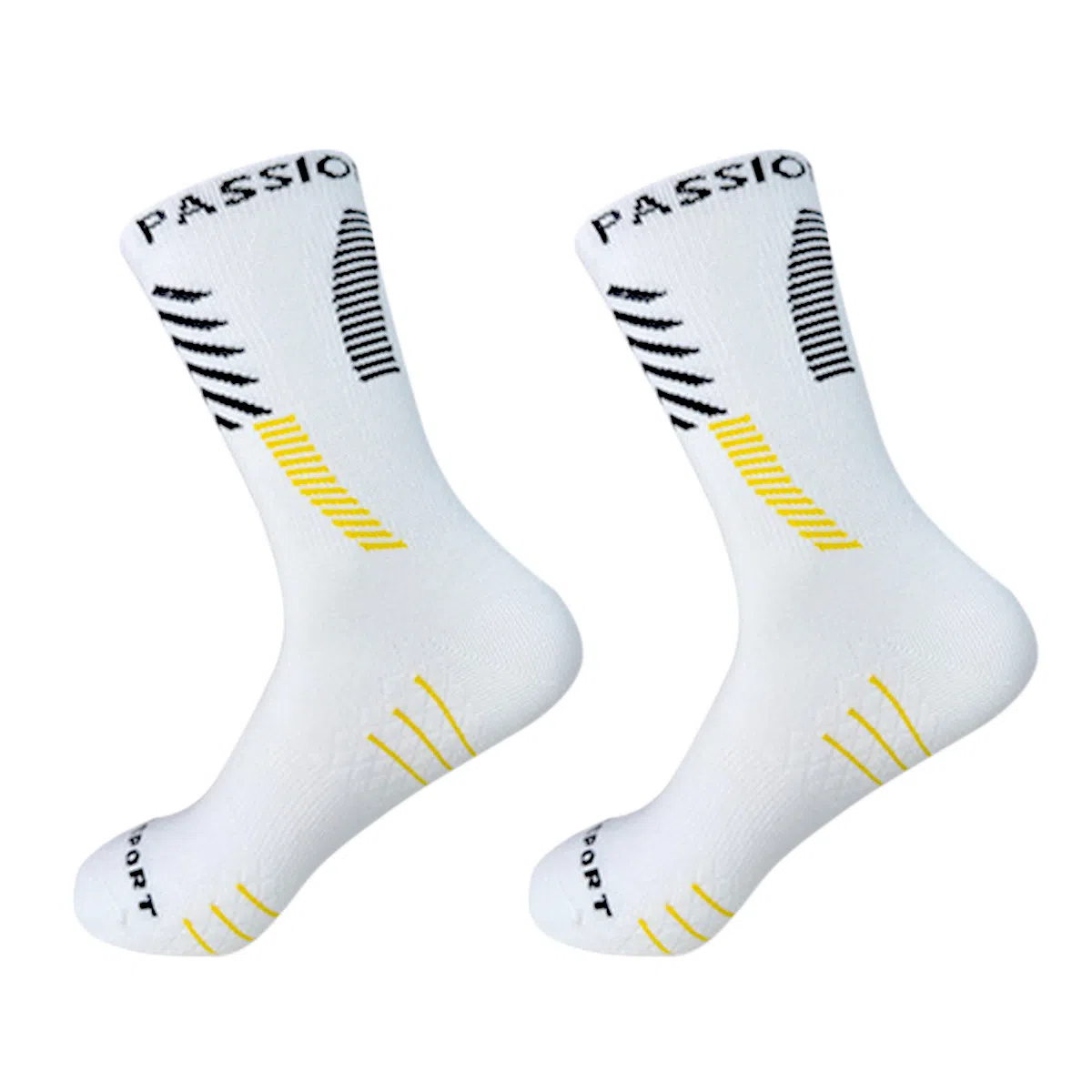 二三二三 轻弹减震专业潮流经典学院风运动袜轻盈舒适透气多功能柔软亲肤耐磨防滑防臭小腿袜羽毛球排球青少年可穿篮球袜 男款