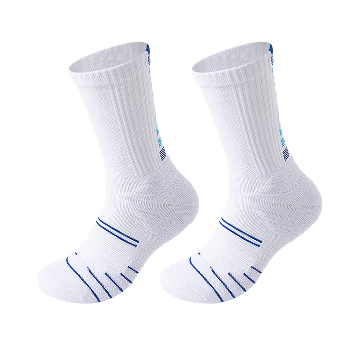 二三二三 潮流百搭舒适高弹透气小腿袜吸汗防臭舒适耐穿舒适轻薄透气减震运动袜休闲运动人体工学设计网眼透气篮球袜 男款