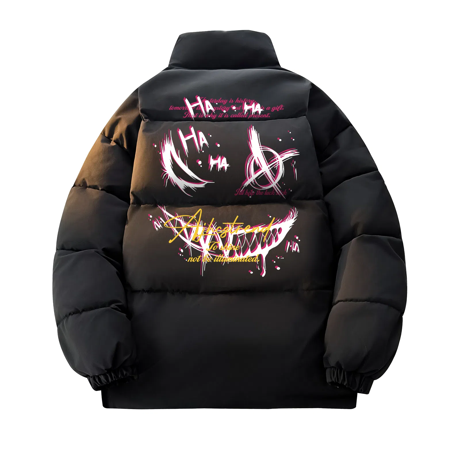 JHCZC Graffiti Demon Logo Puffer Jacket