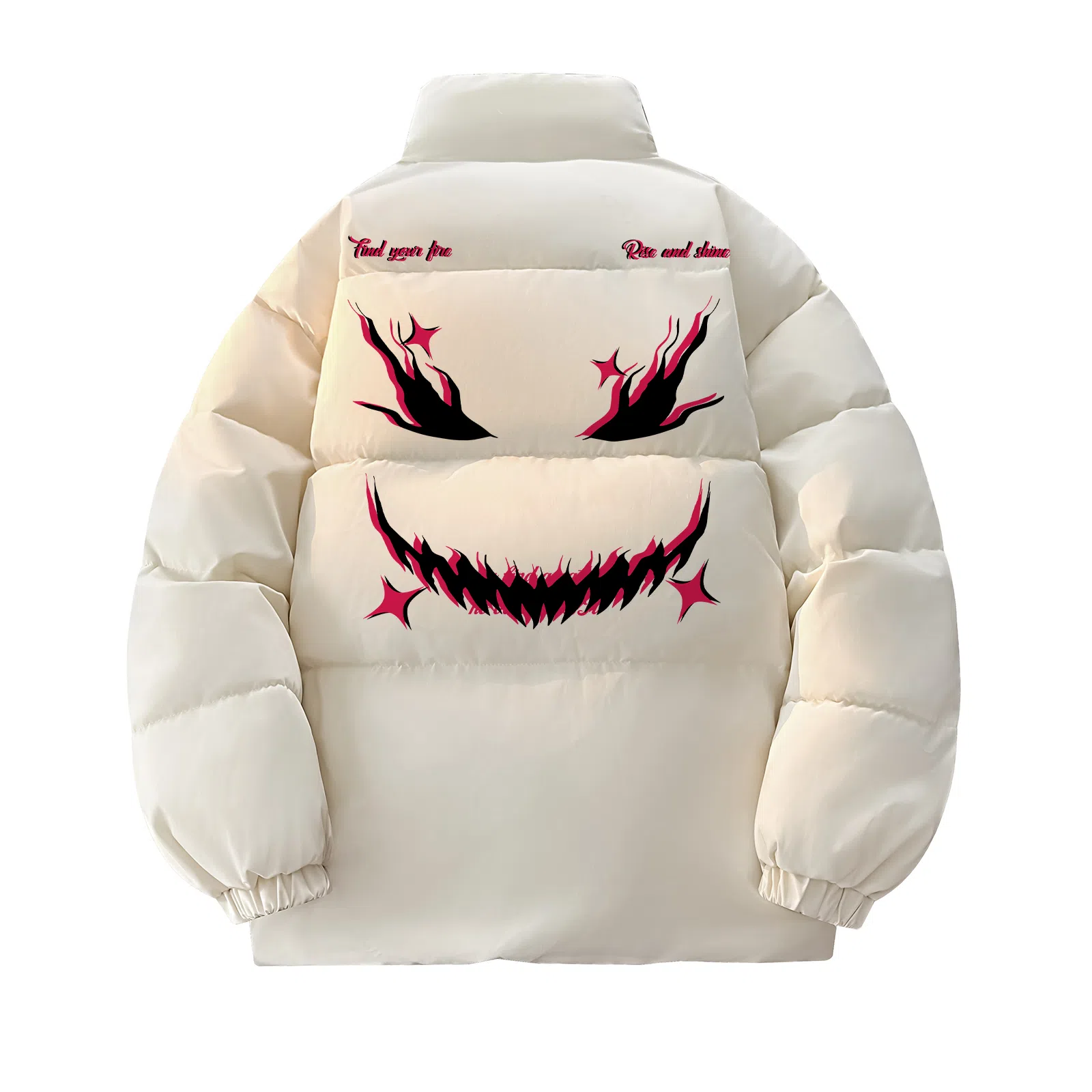 JHCZC Vintage Demon Logo Puffer Jacket