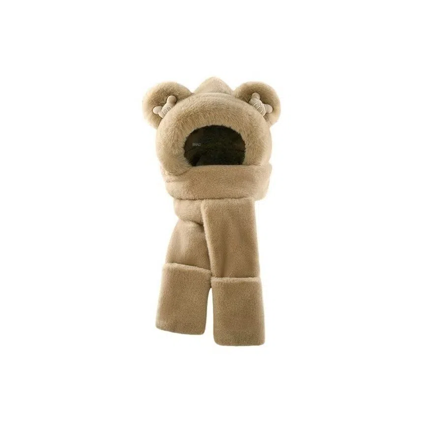 恩僾德 保暖可爱百搭 涤纶 斗篷帽 男女同款情侣款