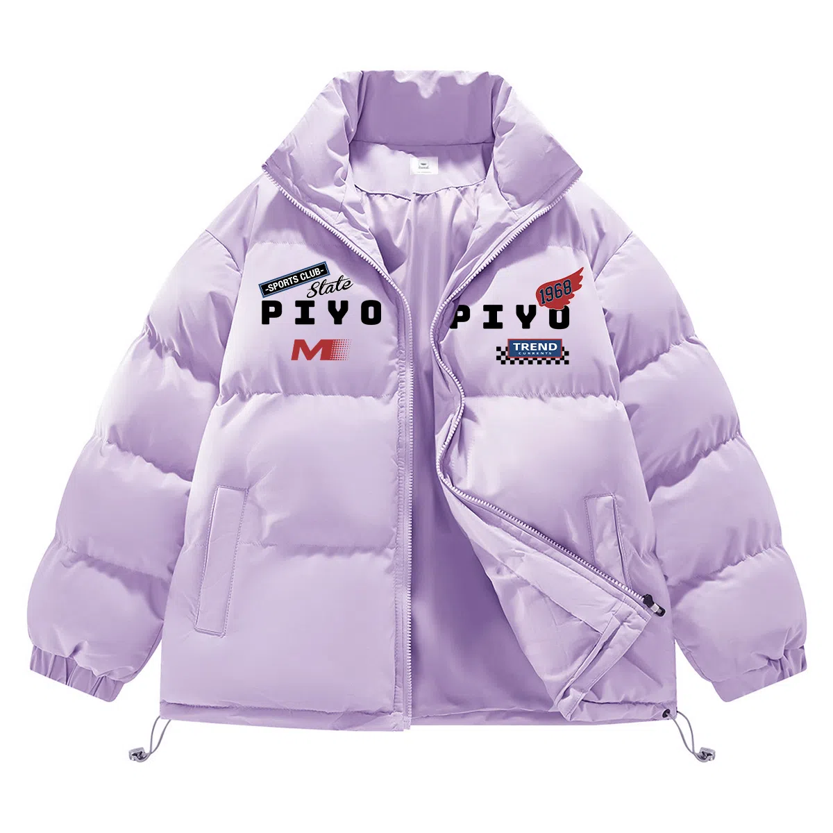 PIYOPIYO Racing Logo Puffer Jacket
