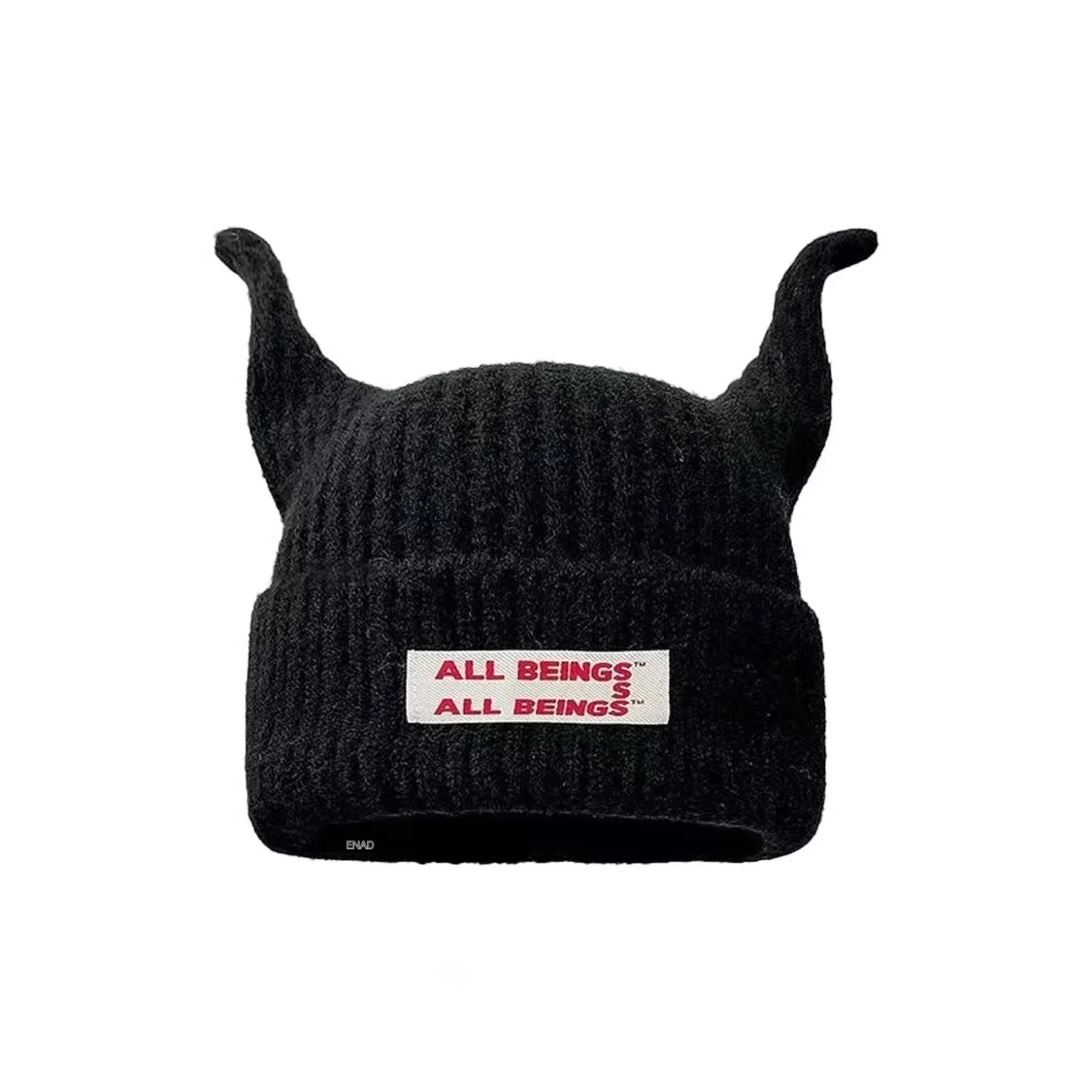 恩僾德 可爱搞怪触角针织保暖百搭显脸小护耳 聚酯纤维 绒线帽 男女同款情侣款