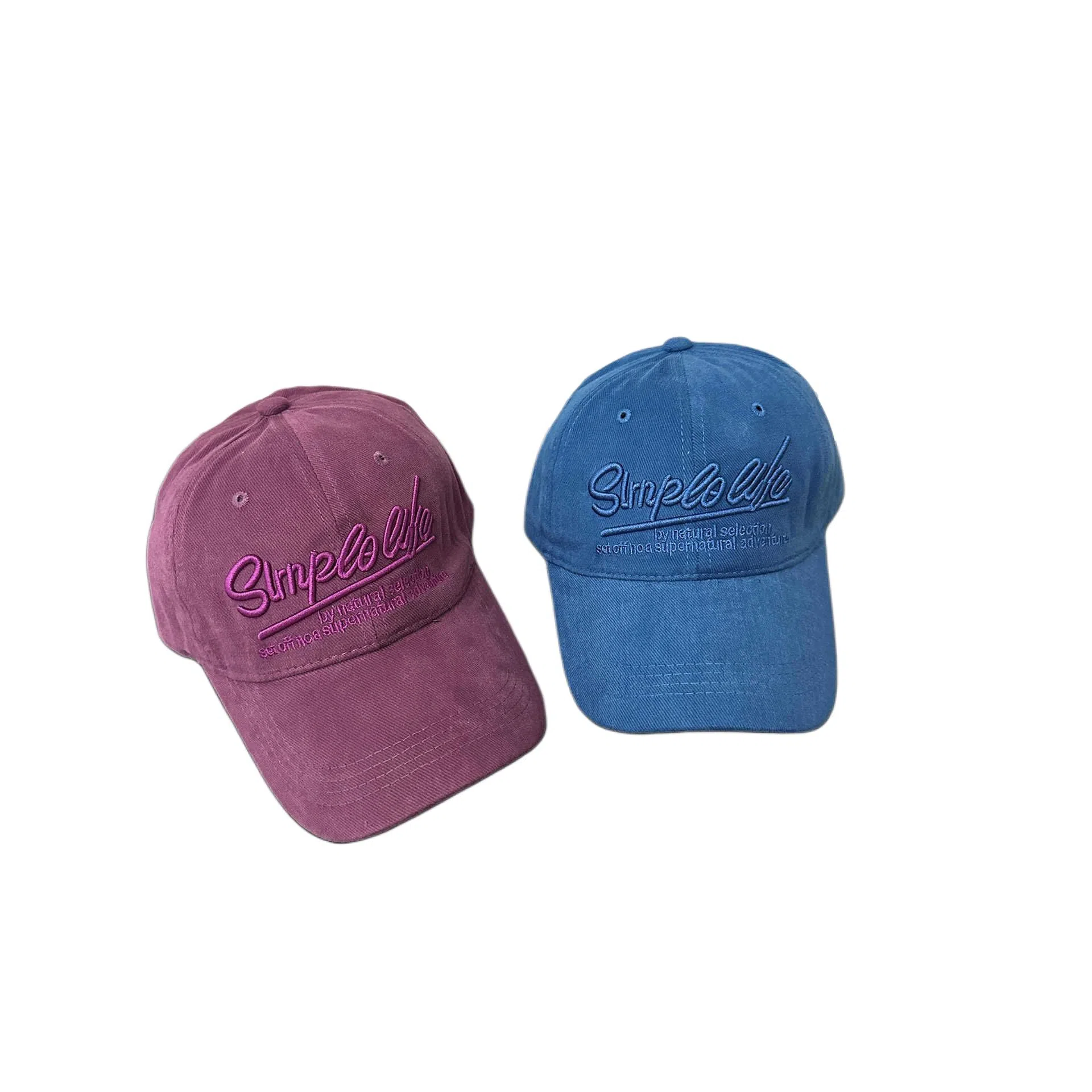 艾佳微 磨毛复古字母刺绣显脸小软顶百搭帽子美式 棉 鸭舌帽 男女同款情侣款